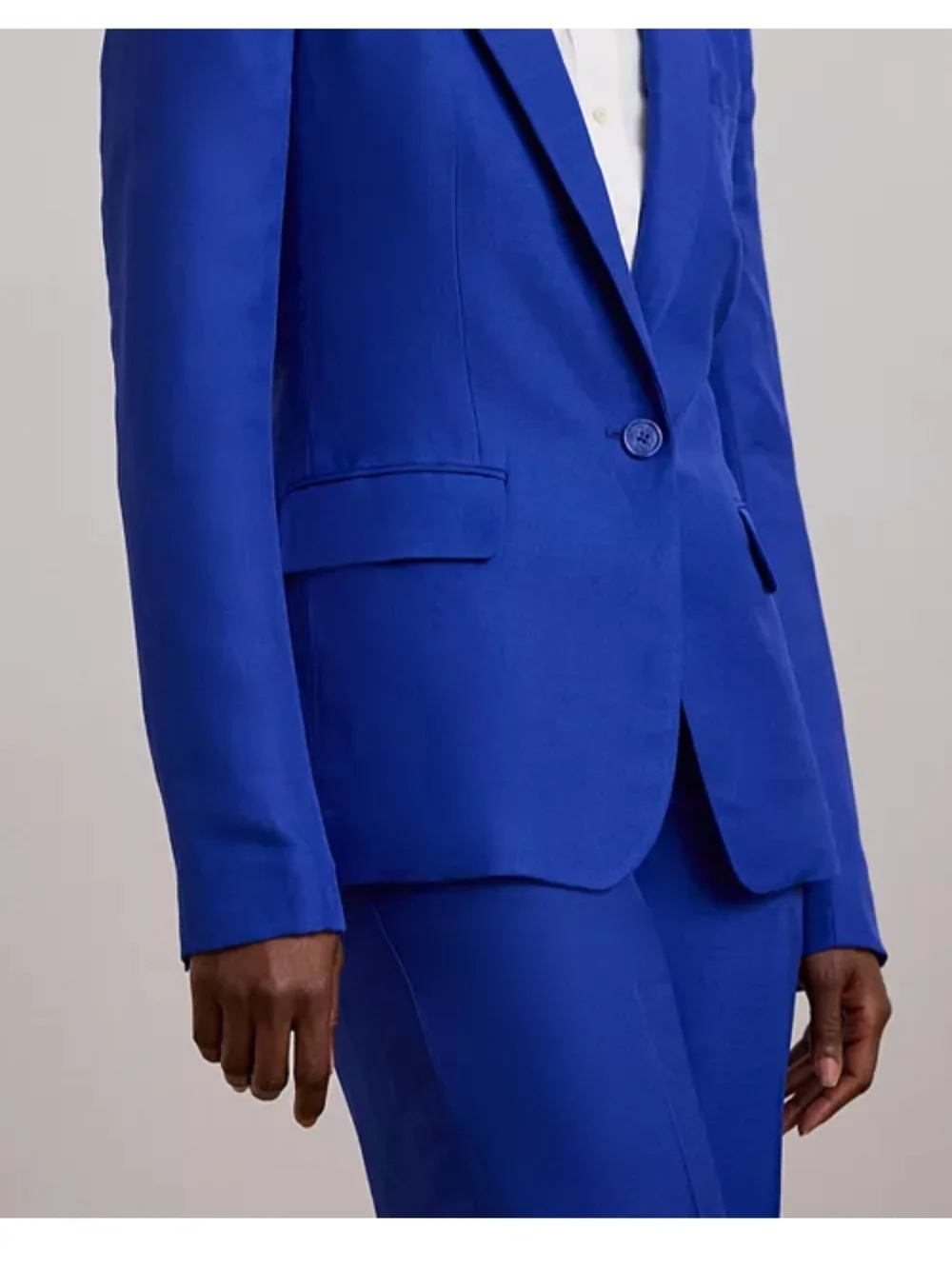 Lauren Ralph Lauren Women's Linen Blend Twill Blazer Blue Size 16 NWT - Picture 4 of 16